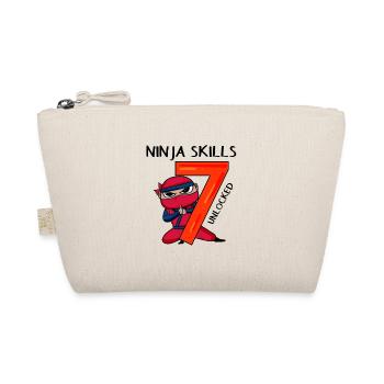 7th birthday boy 7 years old ninja seven years old - Organic Pouch - nature - Front