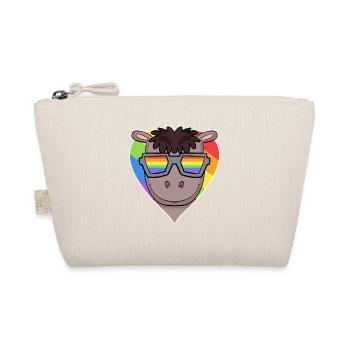Gay Regenbogen Herz Tier Pferd - Bio-Täschchen - Natur - Vorne