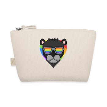 Gay Rainbow Heart Animal Black Panther - Trousse biologique - nature - Devant