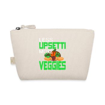 Less Upsetti More VEGGIES Retro Funny VEGAN - Organic Pouch - nature - Front