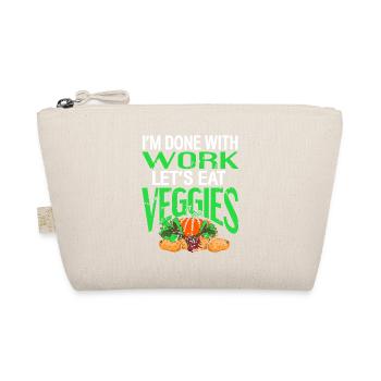 I'm Done With Work Let's Eat VEGGIES Retro Vegan - Organic Pouch - nature - Front