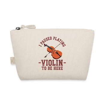 Violin Violinist I Paused Playing - Bio-Täschchen - Natur - Vorne