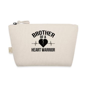 Proud Brother Heart Disease Heart Warrior - Organic Pouch - nature - Front