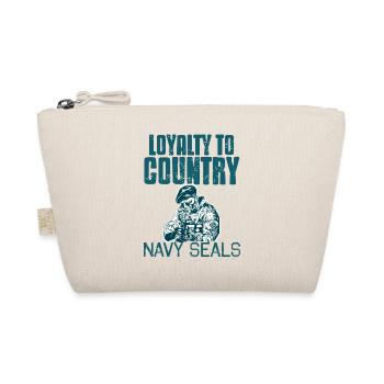 Loyalty To Country Retro NAVY Seals Designs - Bio-Täschchen - Natur - Vorne