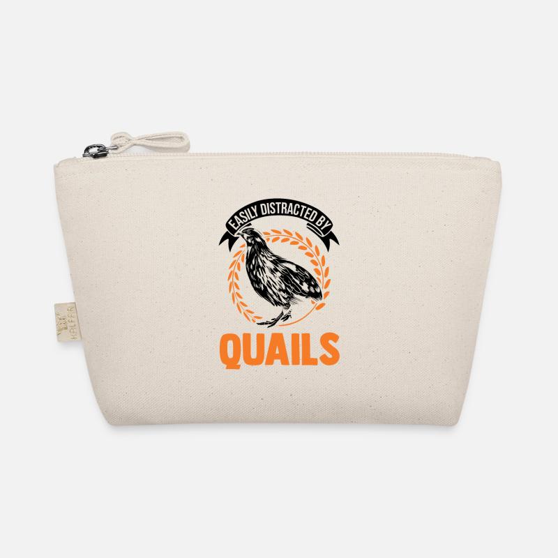Easily distracted by Quails quail Organic Pouch