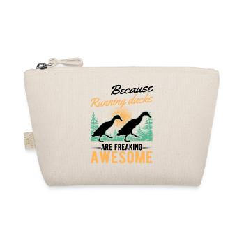 Indian Running Duck Gift Runner Duck - Organic Pouch - nature - Front