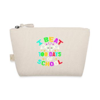I Beat 100 Days Of School Video Game Player Kid - Bio-Täschchen - Natur - Vorne