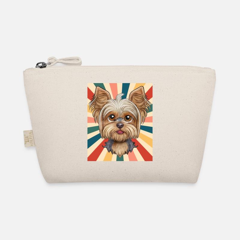 Cute Yorkshire Terrier Dog Breed 80s 90s Retro Organic Pouch