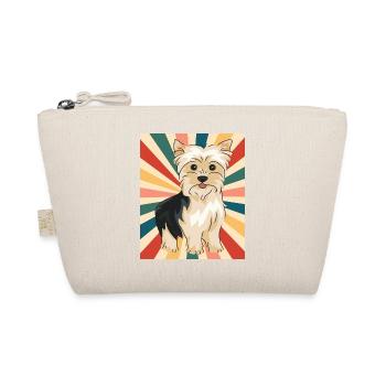 Cute Yorkshire Terrier Dog Breed 80s 90s Retro - Organic Pouch - nature - Front