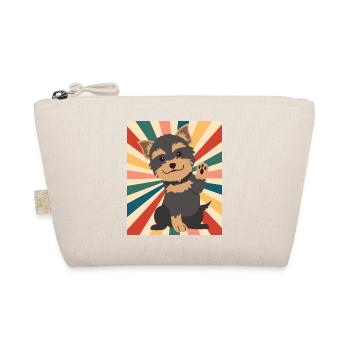 Cute Yorkshire Terrier Dog Breed 80s 90s Retro - Organic Pouch - nature - Front