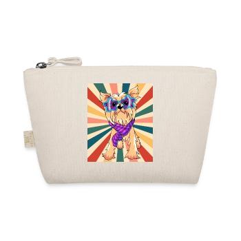Cute Yorkshire Terrier Dog Breed 80s 90s Retro - Organic Pouch - nature - Front