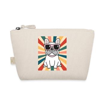 Cute French Bulldog Dog Breed 80s 90s Retro Style - Organic Pouch - nature - Front