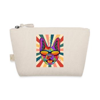 Cute French Bulldog Dog Breed 80s 90s Retro Style - Organic Pouch - nature - Front