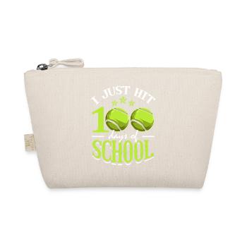 I just finished 100 days of school Tennis Sports - Organic Pouch - nature - Front