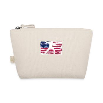 Fechten Amerikanische Flagge Fechter USA Florett - Bio-Täschchen - Natur - Vorne