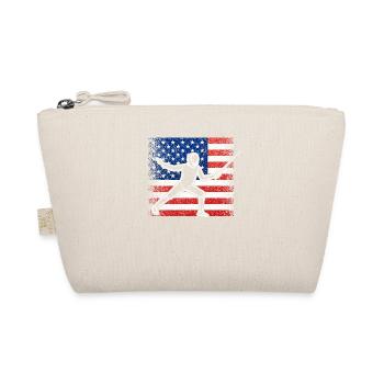 Fechter Amerikanische Flagge T-Shirt I Proud Fence - Bio-Täschchen - Natur - Vorne