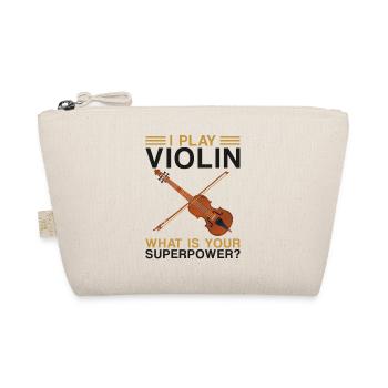 Violin Violinist I Play Violin - Bio-Täschchen - Natur - Vorne