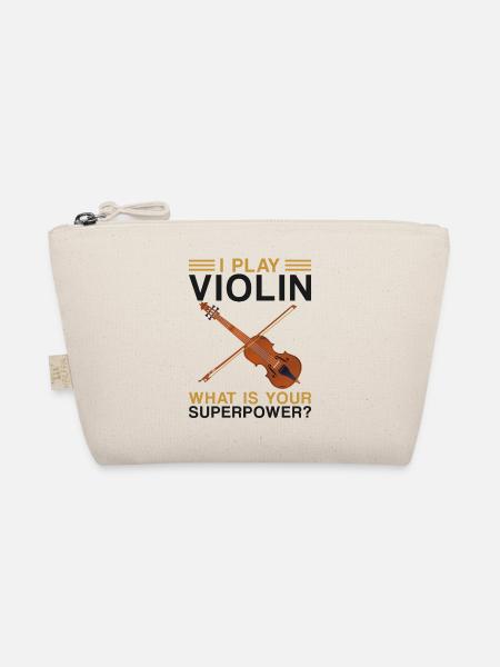Violin Violinist I Play Violin - Bio-Täschchen - Natur