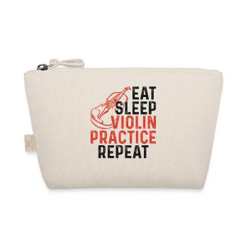 Violin Violinist Eat Sleep Violin - Bio-Täschchen - Natur - Vorne