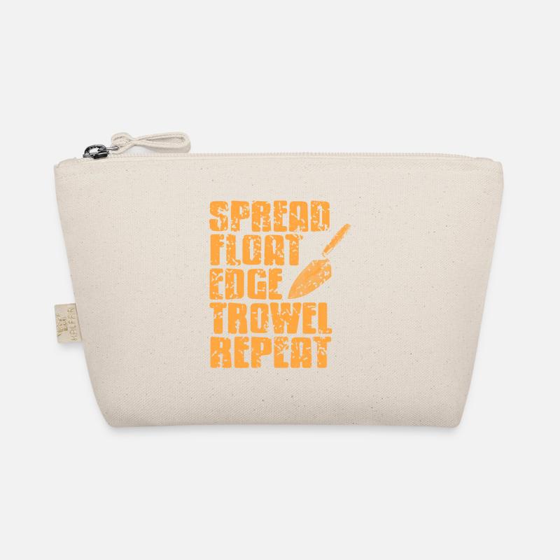 Spread Float Edge Trowel Repeat Retro Funny Mason Organic Pouch