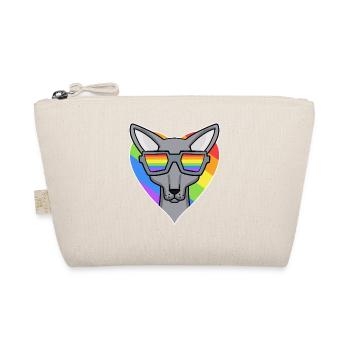 Gay Regenbogen - Katze mit Brille - Sphynx - Bio-Täschchen - Natur - Vorne