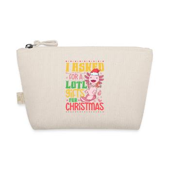 Axolotl Christmas - Organic Pouch - nature - Front