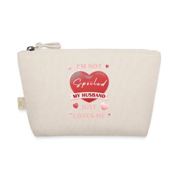 Je ne suis pas gâtée mon mari m’aime juste cœur rouge - Trousse biologique - nature - Devant