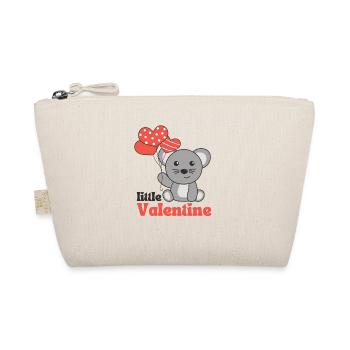 Mouse for Valentine's Day little Valentine - Organic Pouch - nature - Front