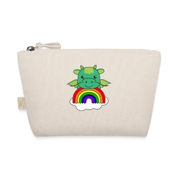 Dragon colorful rainbow for kids cute dragon - Organic Pouch - nature - Front