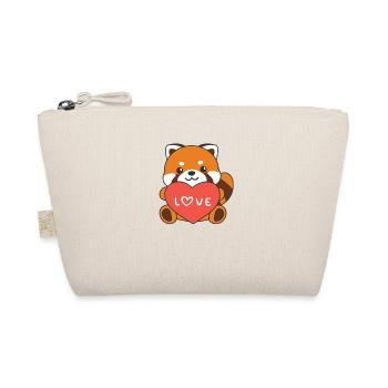 Panda roux pour la Saint-Valentin animaux mignons avec des cœurs - Trousse biologique - nature - Devant