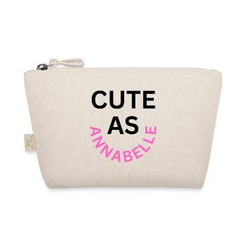 Cute as Annabelle Name - Organic Pouch - nature - Front