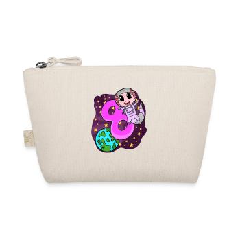 8th Birthday - 8 Years Astronaut Girl Gift - Organic Pouch - nature - Front