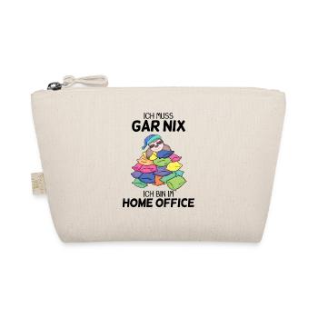 Home Office Büro Faultier Motiv - Bio-Täschchen - Natur - Vorne