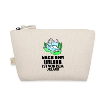 Urlaub Wohnwagen Geschenk Geschenkidee - Bio-Täschchen - Natur - Vorne