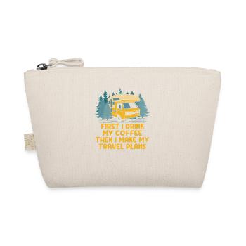 I Drink My Coffee I Make My Travel Plans Road - Organic Pouch - nature - Front