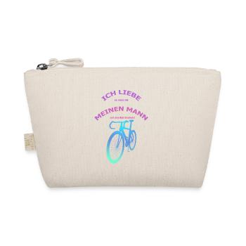 Rennrad Liebe meinen Mann! Perspektive Rosa-Türkis - Bio-Täschchen - Natur - Vorne