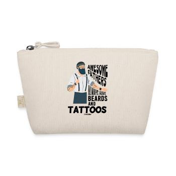Vater Tattoo Bart Vatertagsgeschenk - Bio-Täschchen - Natur - Vorne
