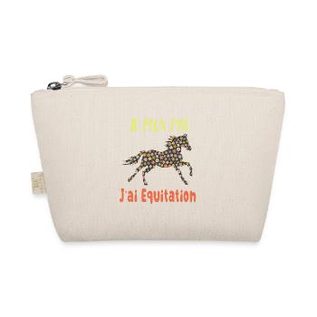 Je peux pas j'ai equitation florale poney cheval - Trousse biologique - nature - Devant