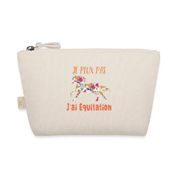 Je peux pas j'ai equitation florale poney cheval - Trousse biologique - nature - Devant