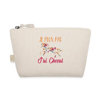 Je peux pas j'ai cheval florale poney equitation - Trousse biologique - nature - Devant