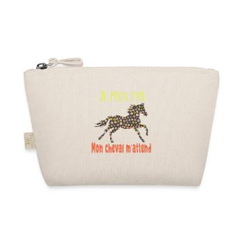 Je peux pas mon cheval m'attend - florale poney - Trousse biologique - nature - Devant