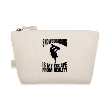 Snowboard Snowboarder Saying Winter Sports - Organic Pouch - nature - Front