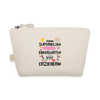 Echte Superhelden Gehen In Kindergarten Erzieher V - Bio-Täschchen - Natur - Vorne