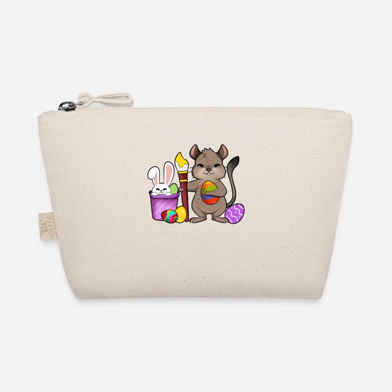 Sweet Degu paints Easter eggs Organic Pouch