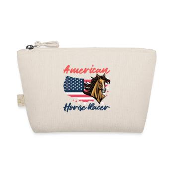 Courses de chevaux - Tshirt équestre American Horse Rider - Trousse biologique - nature - Devant