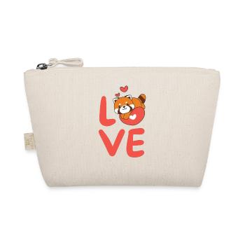 Panda roux pour la Saint-Valentin animaux mignons avec des cœurs - Trousse biologique - nature - Devant