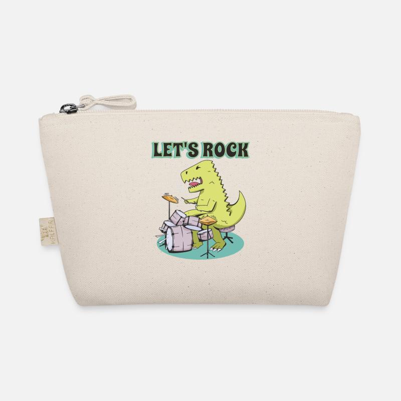 Drôle de T-Rex Costume Drummer Drums Trousse biologique