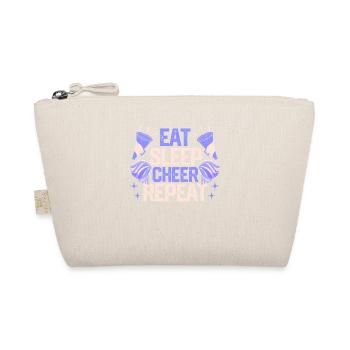 Eat Sleep Cheer Repeat Cheerleading Funny - Organic Pouch - nature - Front