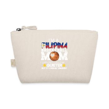 Philippines Mother Flag Basketball I Gift - Organic Pouch - nature - Front