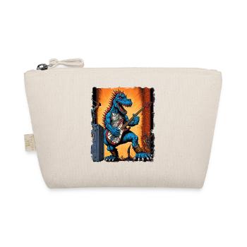 T Rex Dinosaurier Gitarre Rock - Bio-Täschchen - Natur - Vorne